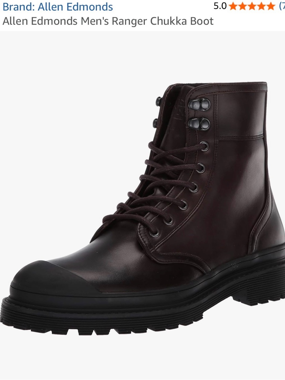 Allen Edmonds Men's Ranger Chukka Boot - Dark Brown 9D medium never worn RARE